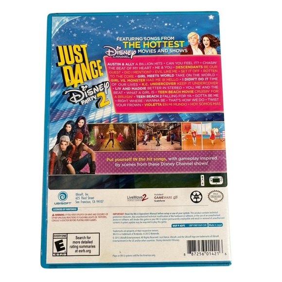 Just Dance Disney Party 2 Nintendo Wii U Game Complete Un-Tested - Picture 2 of 5